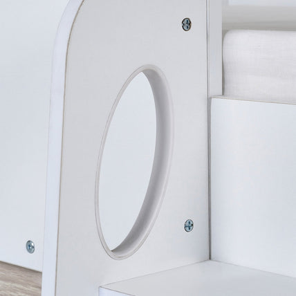 Orionne Midsleeper Bed Pale Wood And White