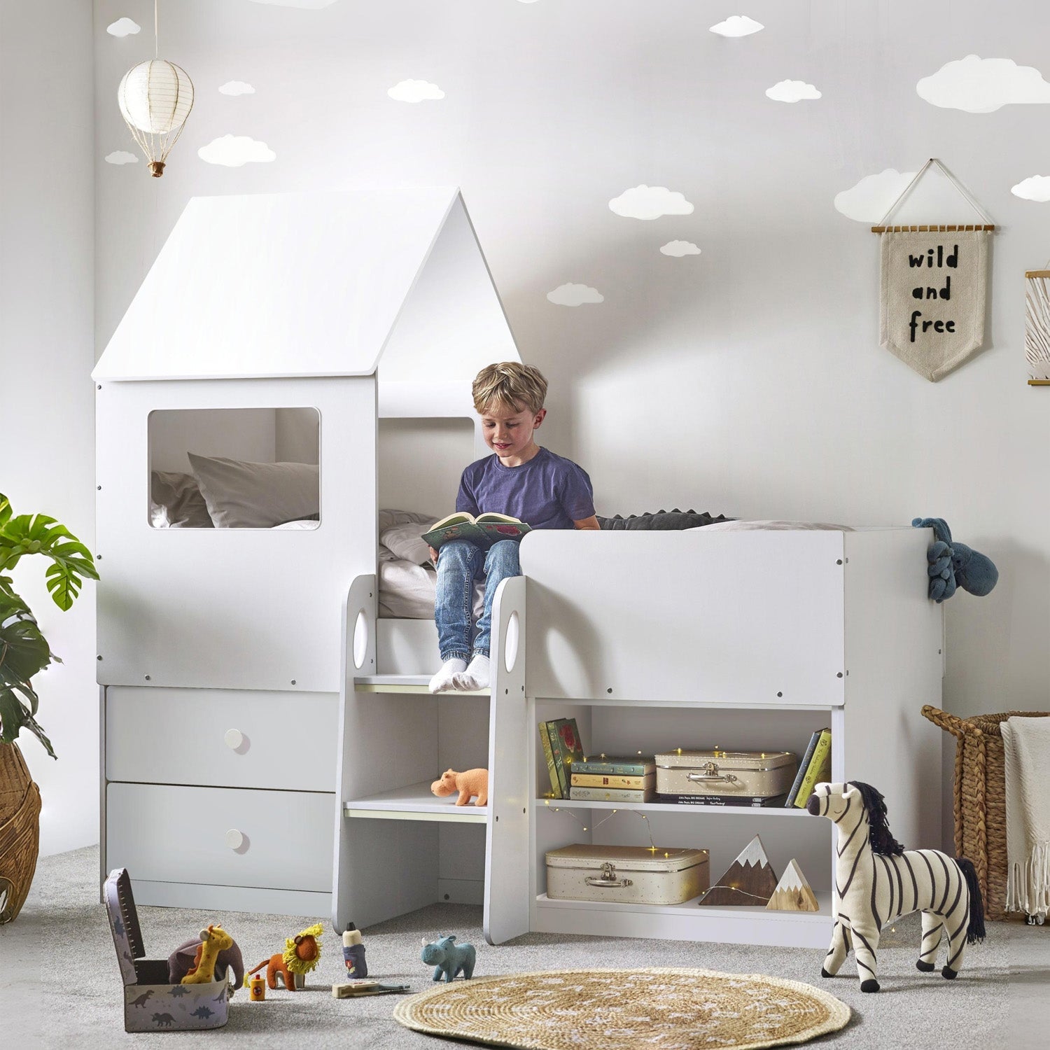 Orionne Midsleeper Bed White