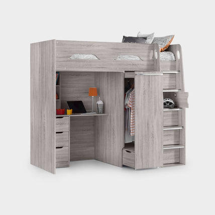 Pegasus Highsleeper Bed Grey Oak