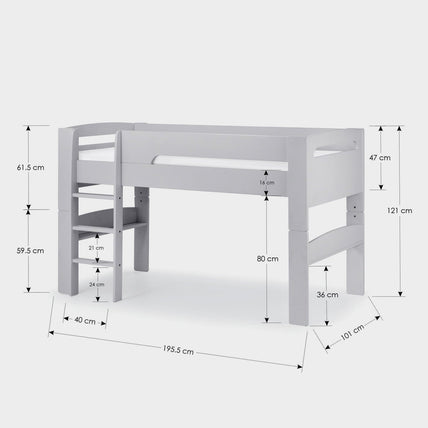 Puna Midsleeper Bed Grey