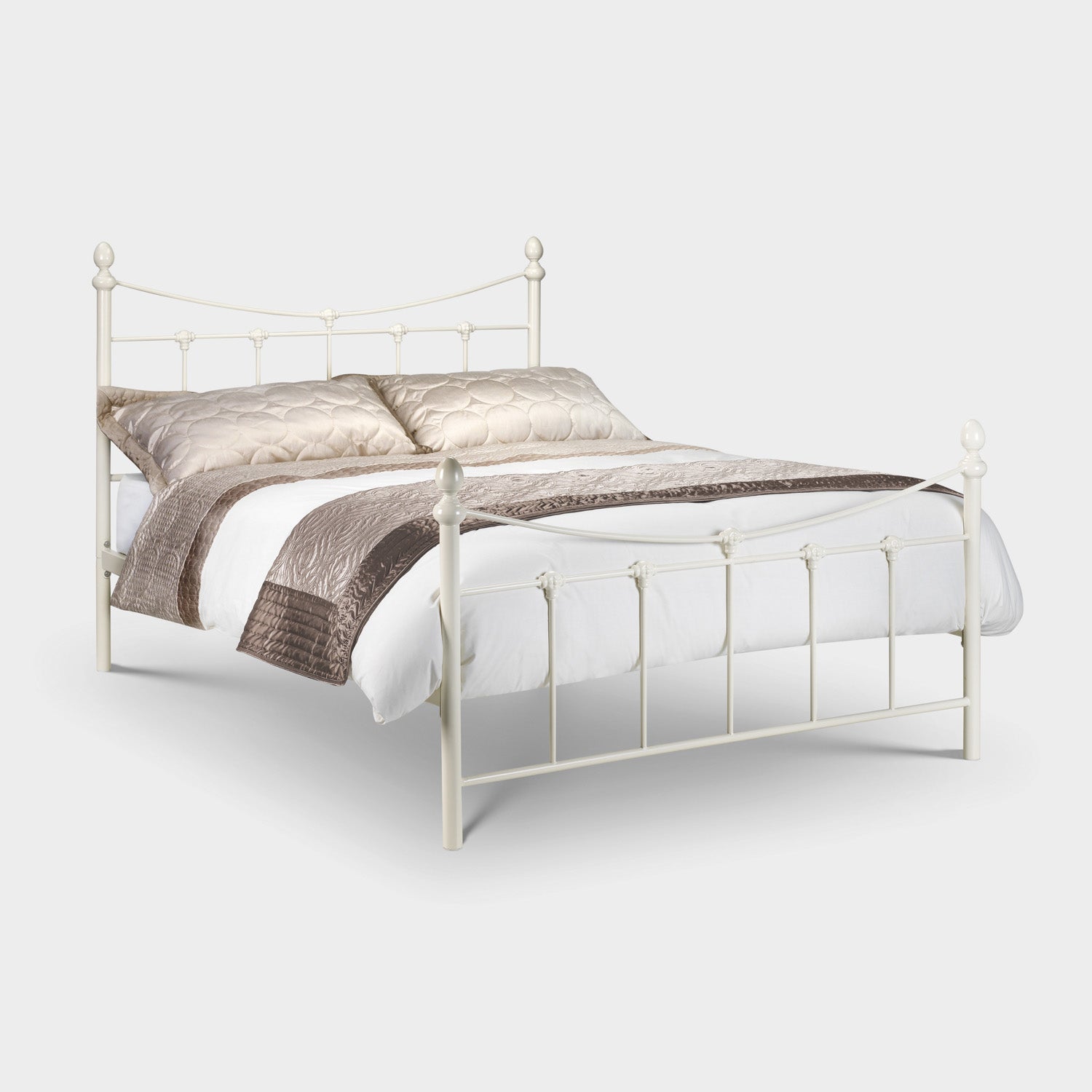 Radcliffe Bed Frame Double Stone White