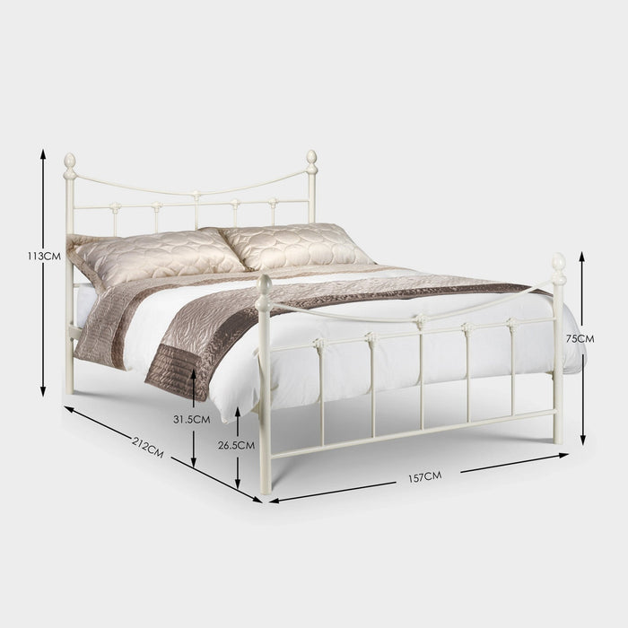 Radcliffe Bed Frame Kingsize Stone White