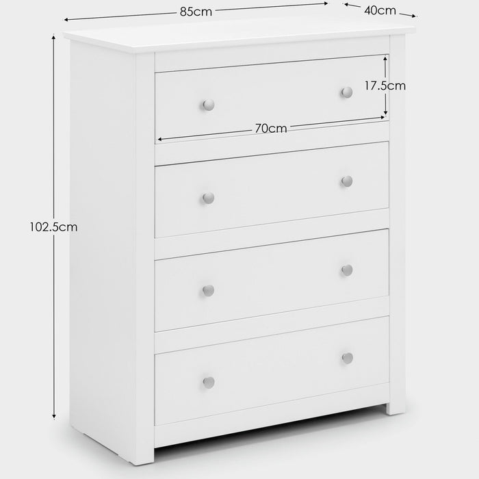 Raine 4 Drawer Chest Surf White