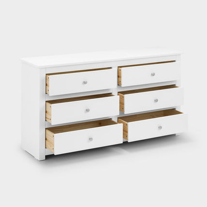 Raine 6 Drawer Chest Surf White