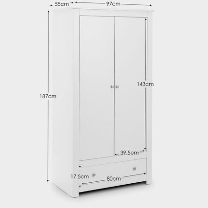 Raine Wardrobe Surf White