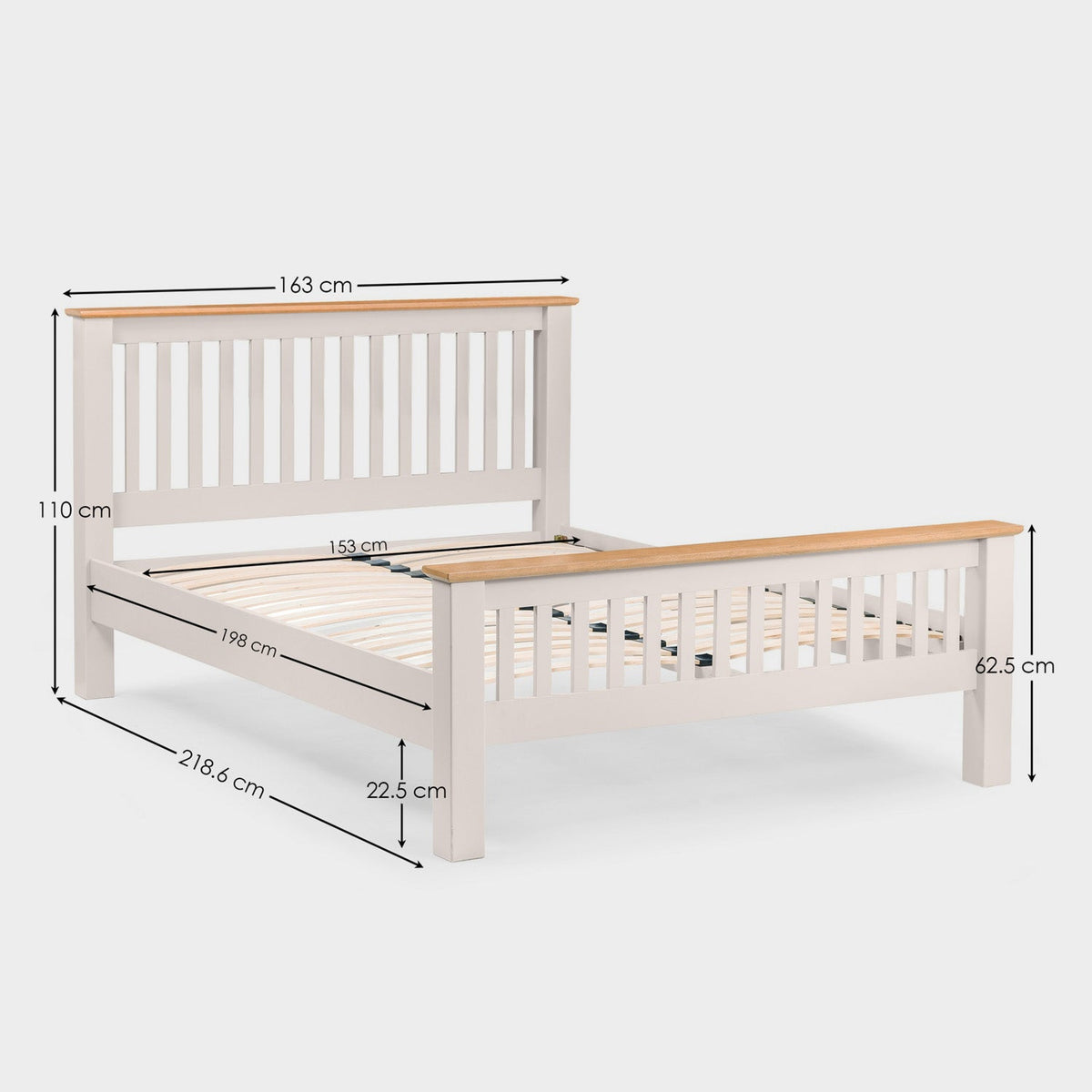 Richmond Bed Frame Double Elephant Grey