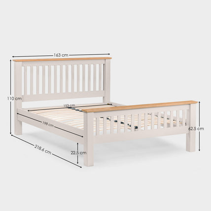 Richmond Bed Frame Double Elephant Grey