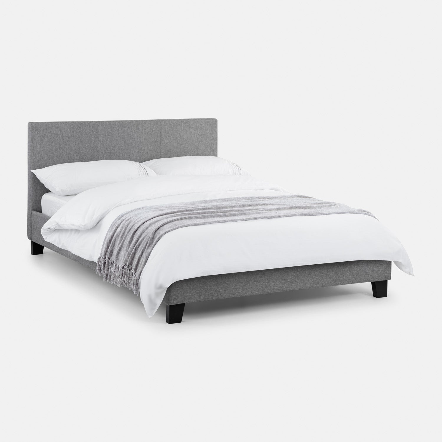 Robin Bed Frame Double Grey Linen