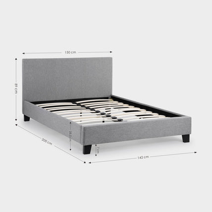 Robin Bed Frame Double Grey Linen