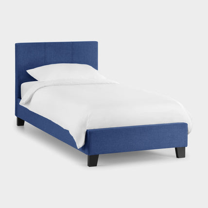Robin Bed Frame Single Blue Linen
