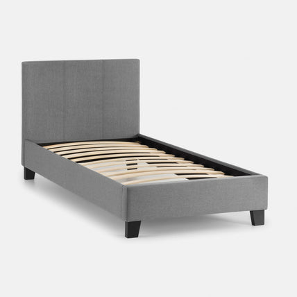 Robin Bed Frame Single Grey Linen
