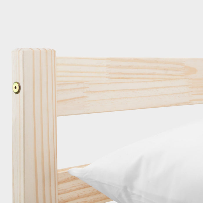 Saskia Bed Frame Double Unfinished Pine