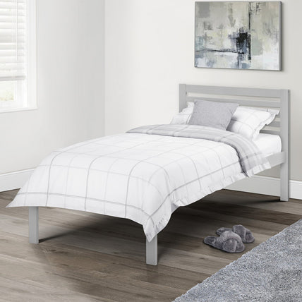 Selkirk Bed Frame Single Light Grey