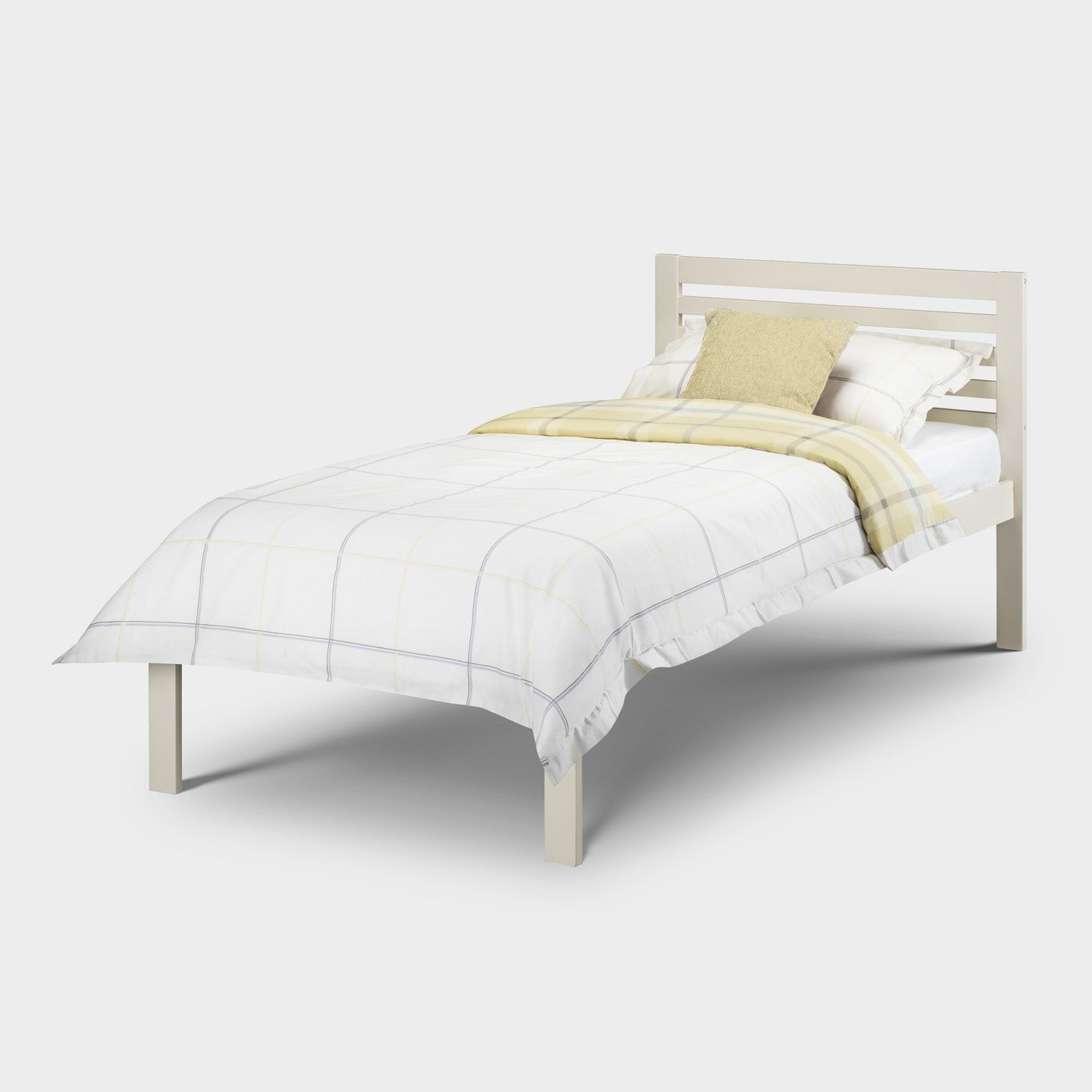 Selkirk Bed Frame Single Stone White