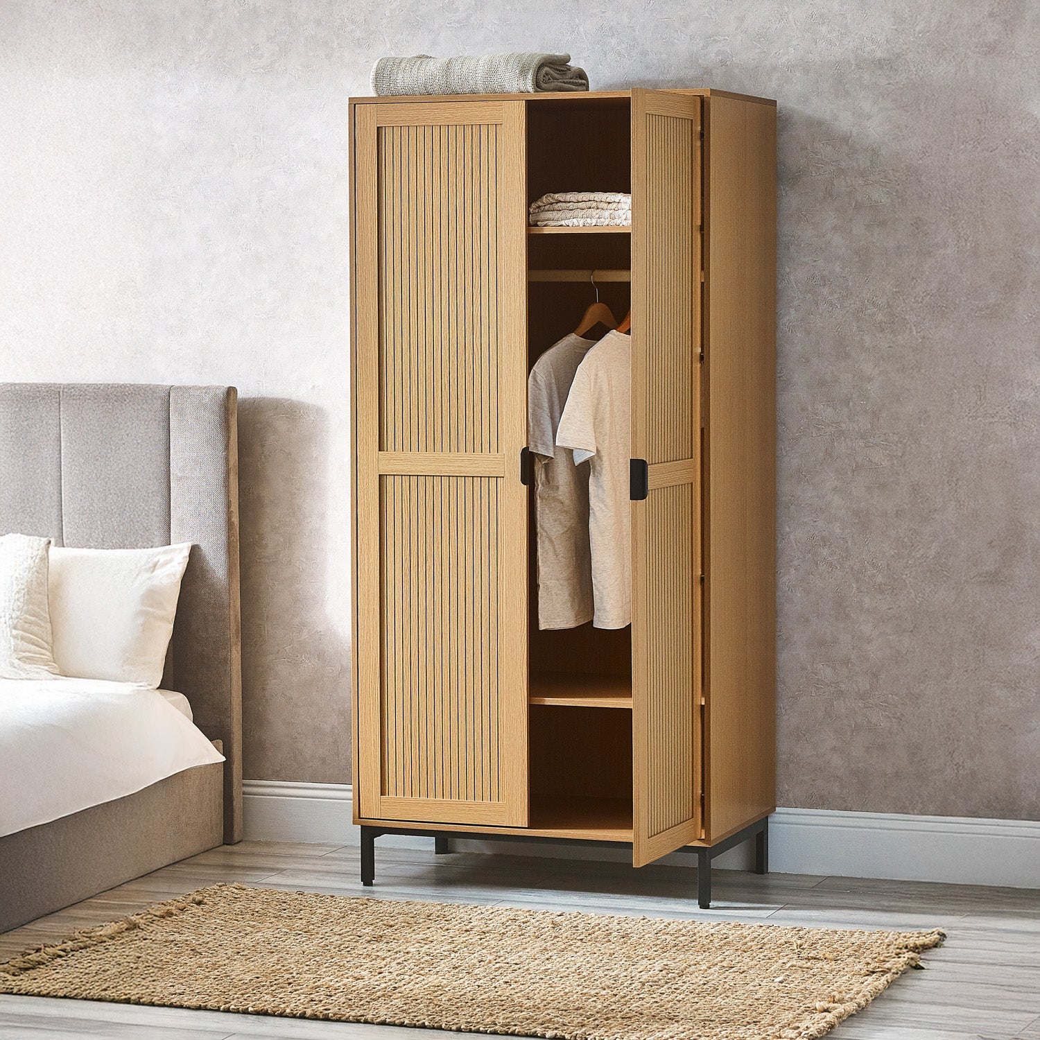 Sky 2 Door Wardrobe Beige