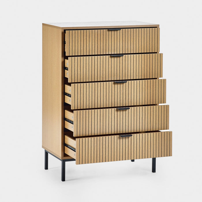 Sky 5 Drawer Chest Beige