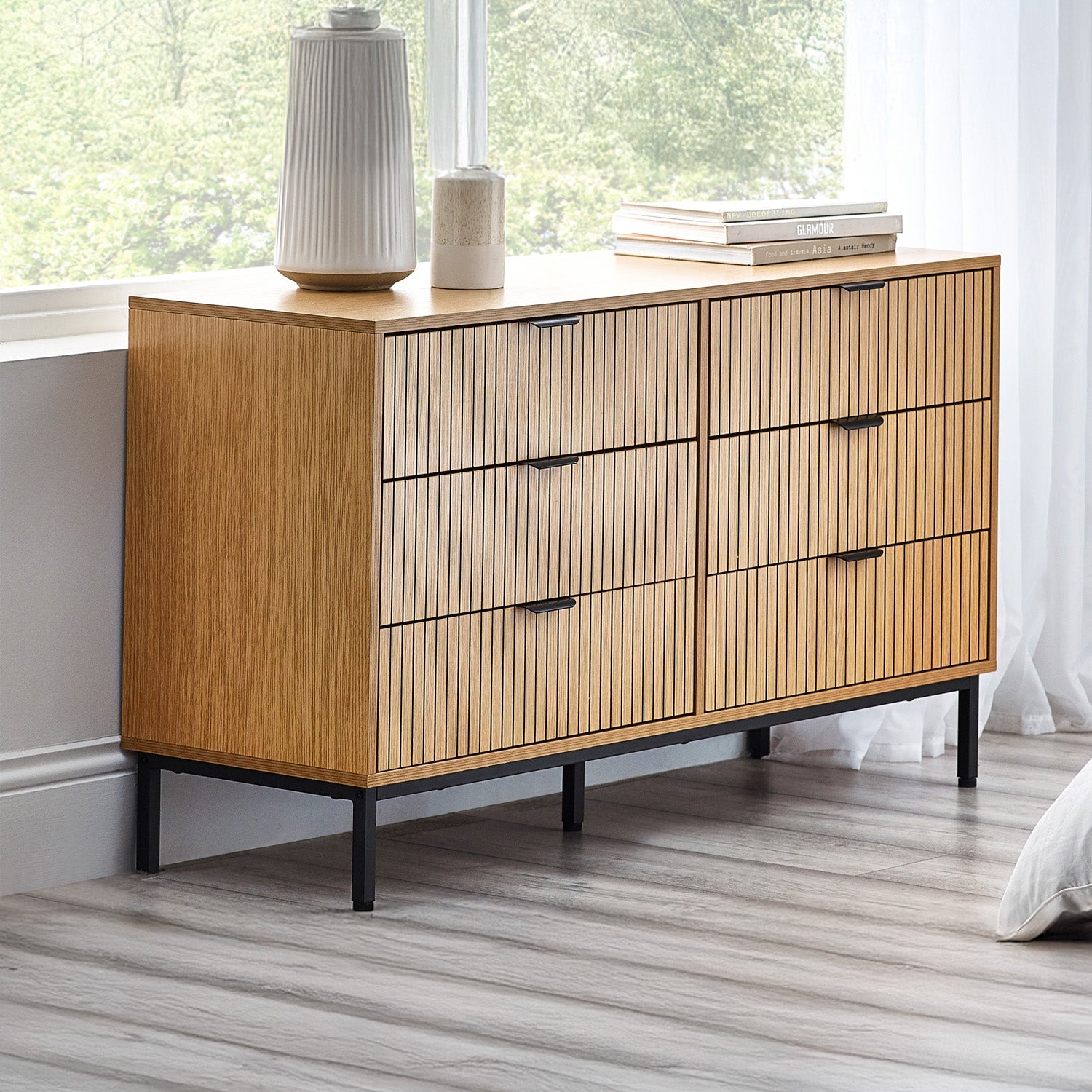 Sky 6 Drawer Chest Beige