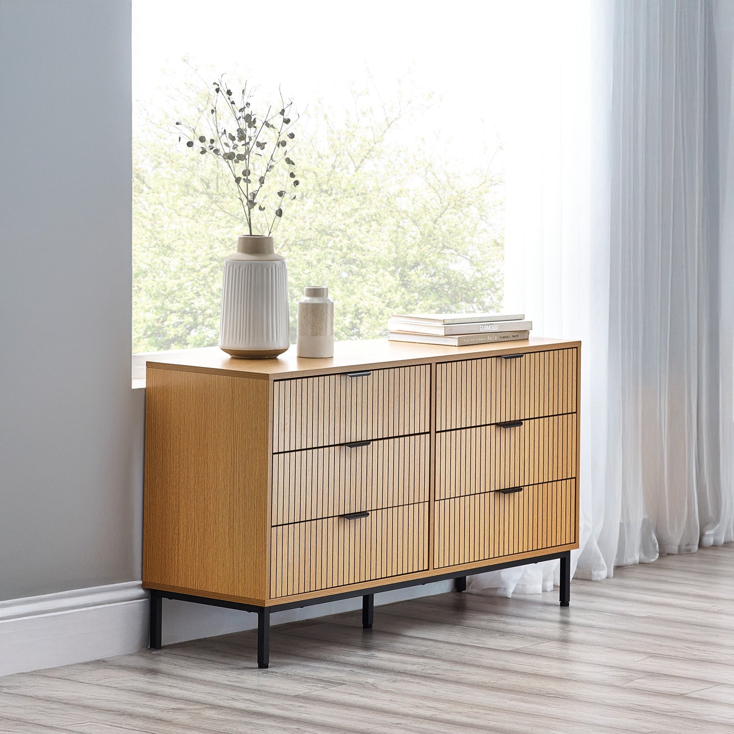Sky 6 Drawer Chest Beige
