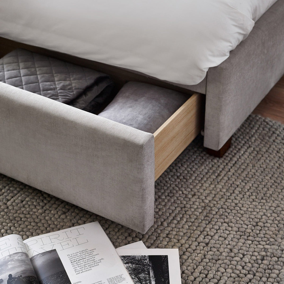 Solace Bed Frame Kingsize Grey