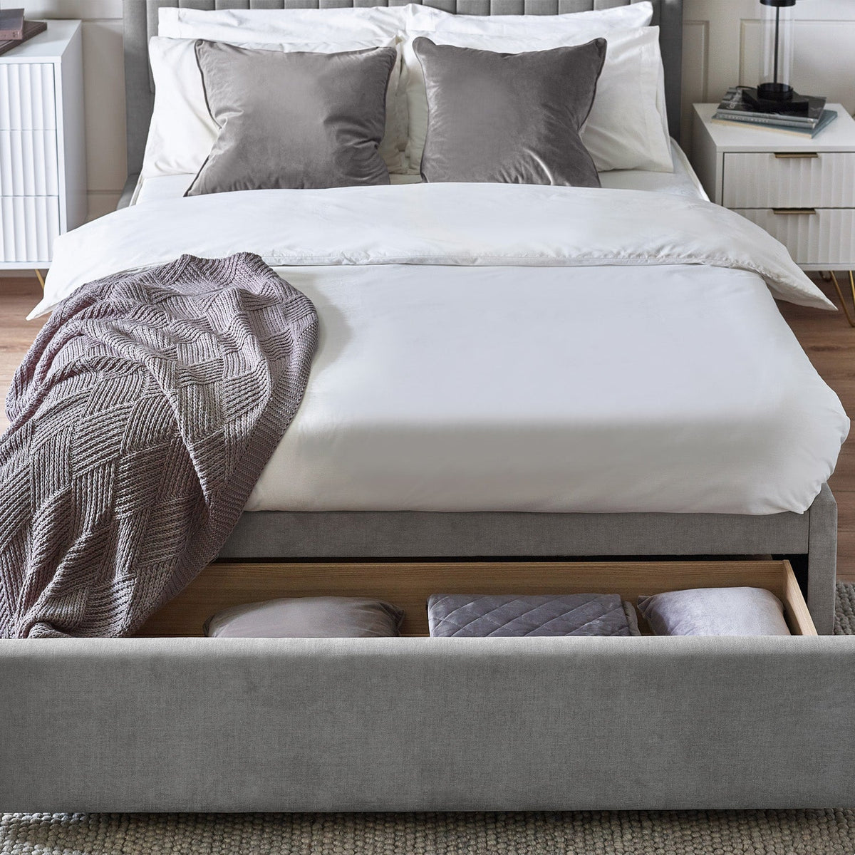 Solace Bed Frame Kingsize Grey