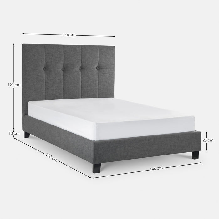 Sorin Bed Frame Double Slate Linen