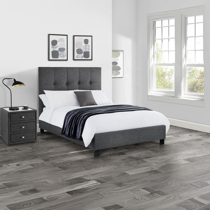 Sorin Bed Frame Double Slate Linen