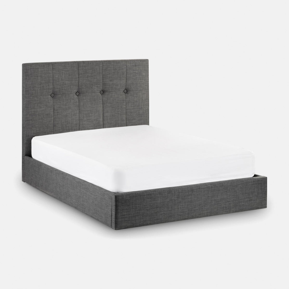 Sorin Bed Frame Kingsize Slate Linen Ottoman Storage