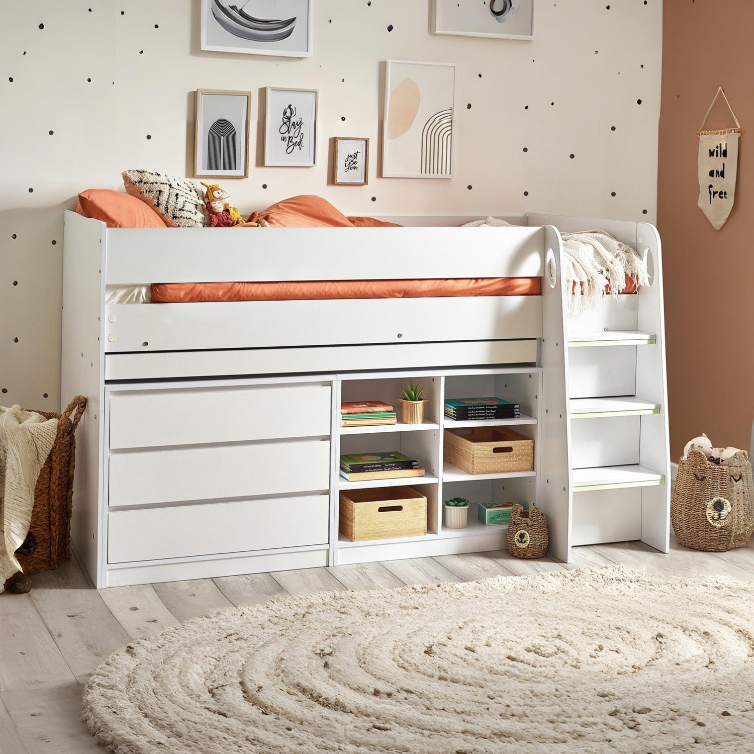 Vespa Midsleeper Bed White