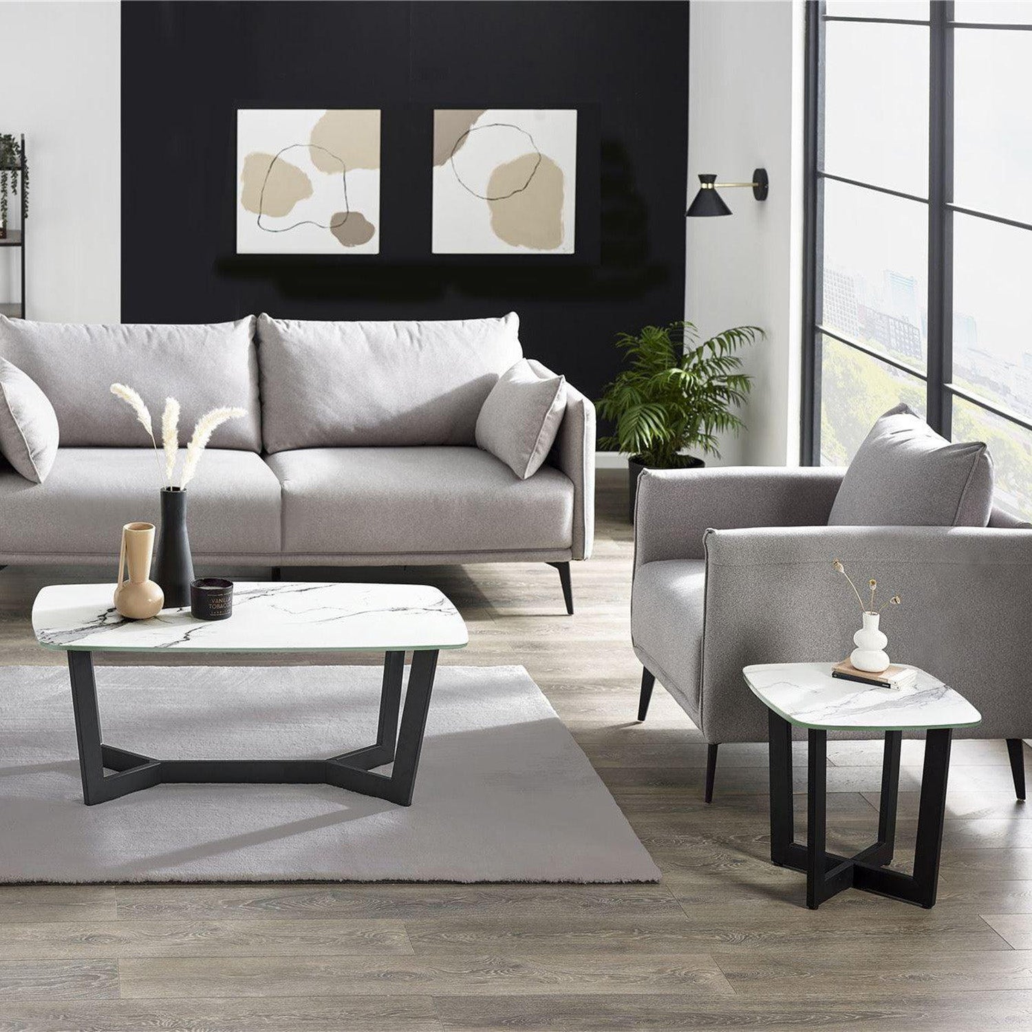 Oli Lamp Table White