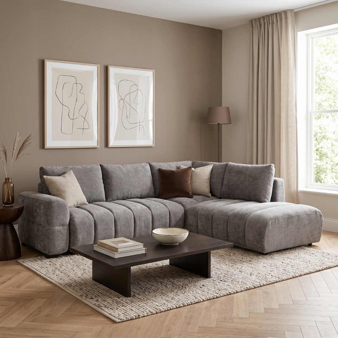 Oren Sofa Right Hand Facing Corner Grey
