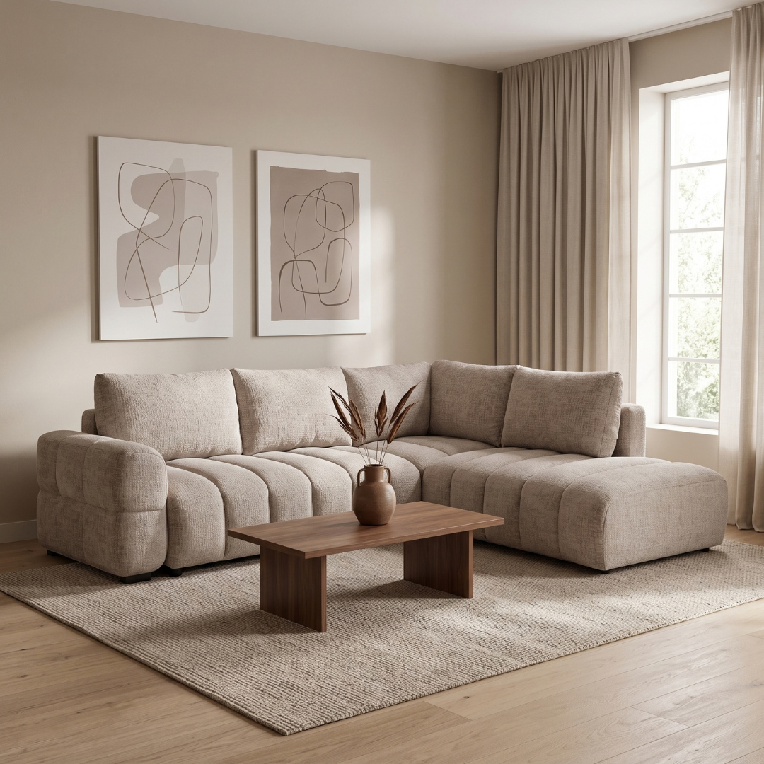 Oren Sofa Right Hand Facing Corner Mushroom