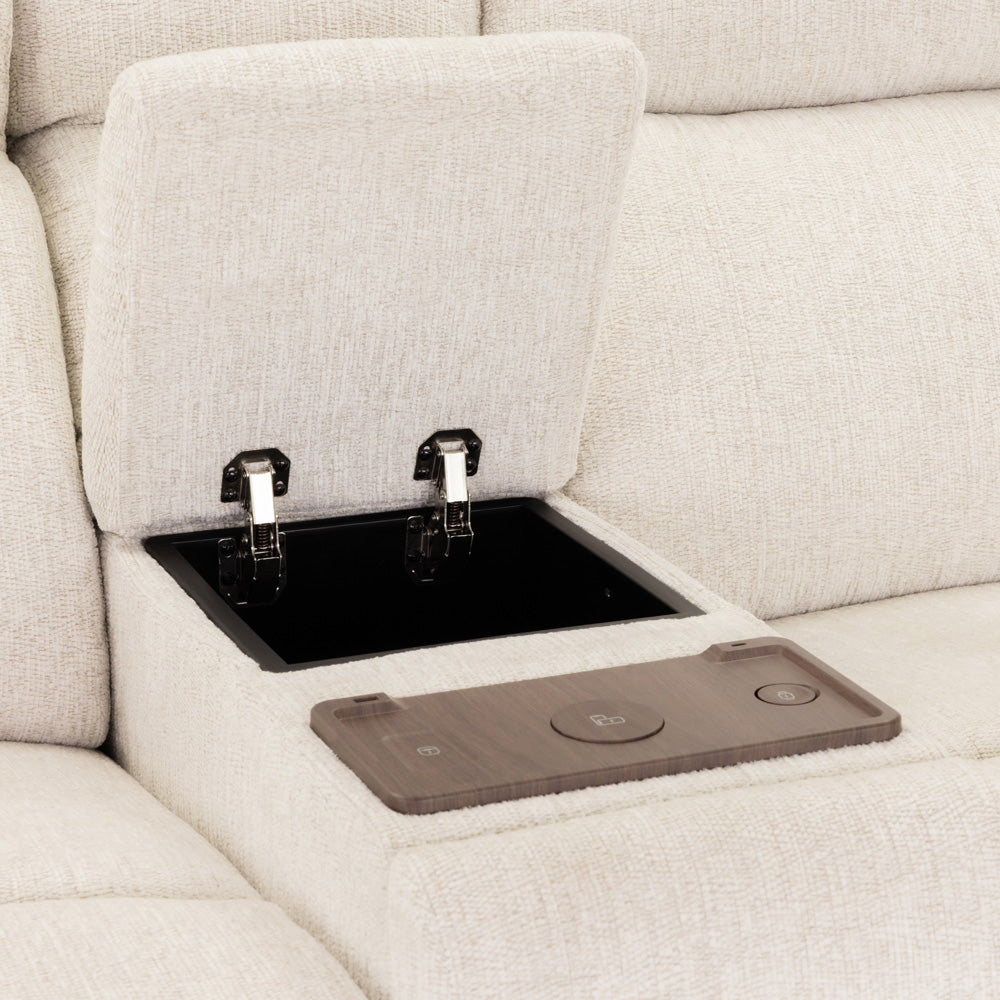 Owen Electric Recliner Sofa 2 Seater Beige