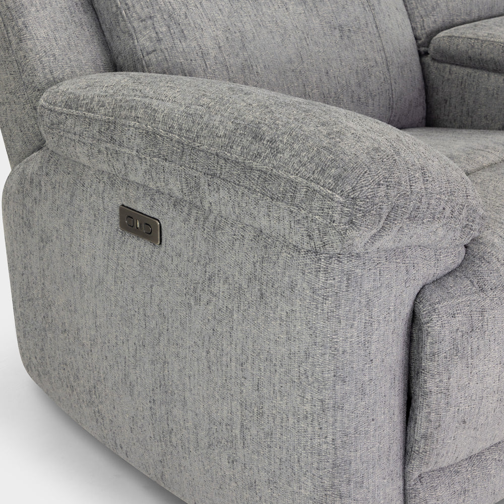 Owen Electric Recliner Sofa 2 Seater Grey