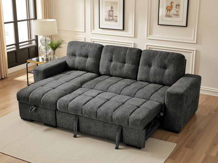 Palermo Universal Corner Sofabed Grey