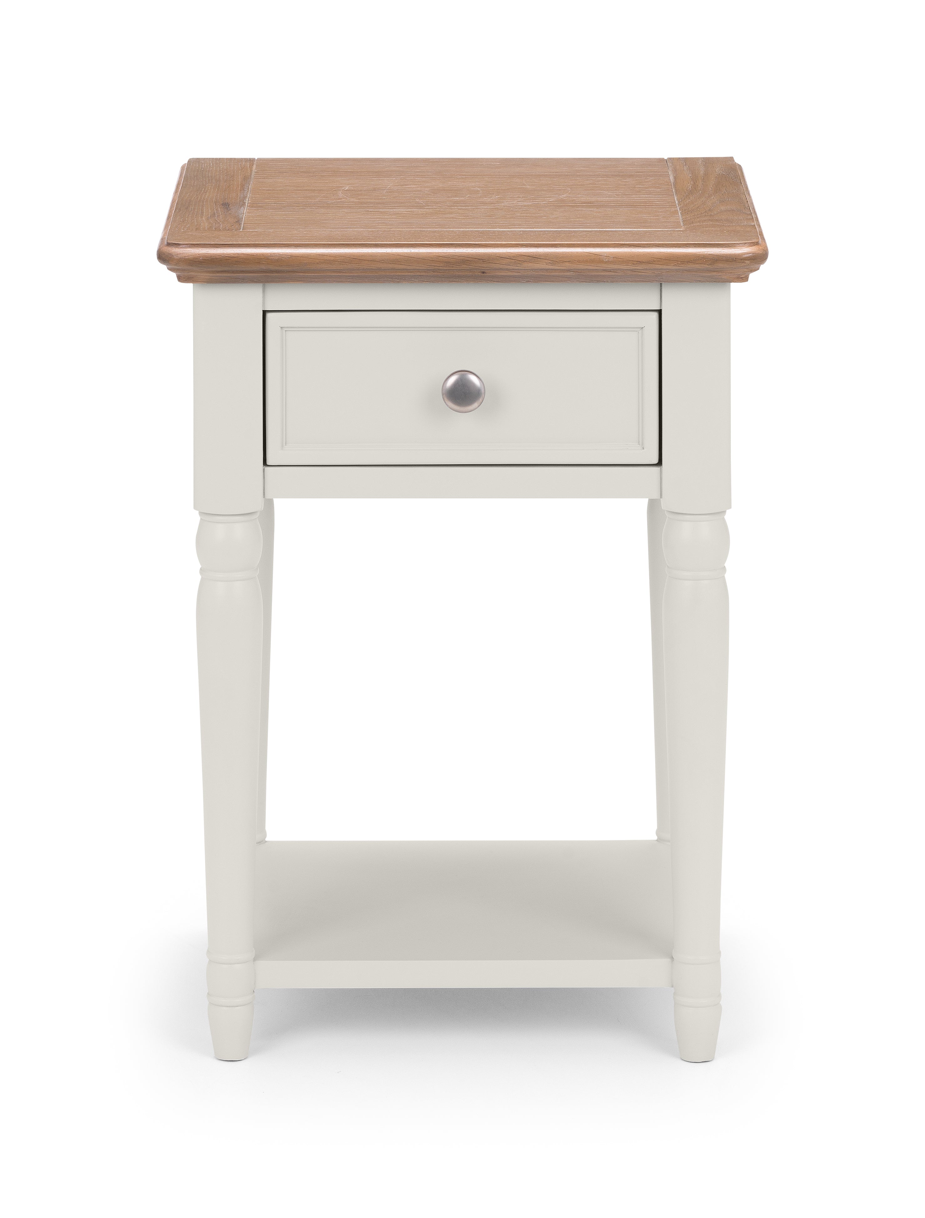 Palma 1 Drawer Lamp Table Limed Oak/Grey
