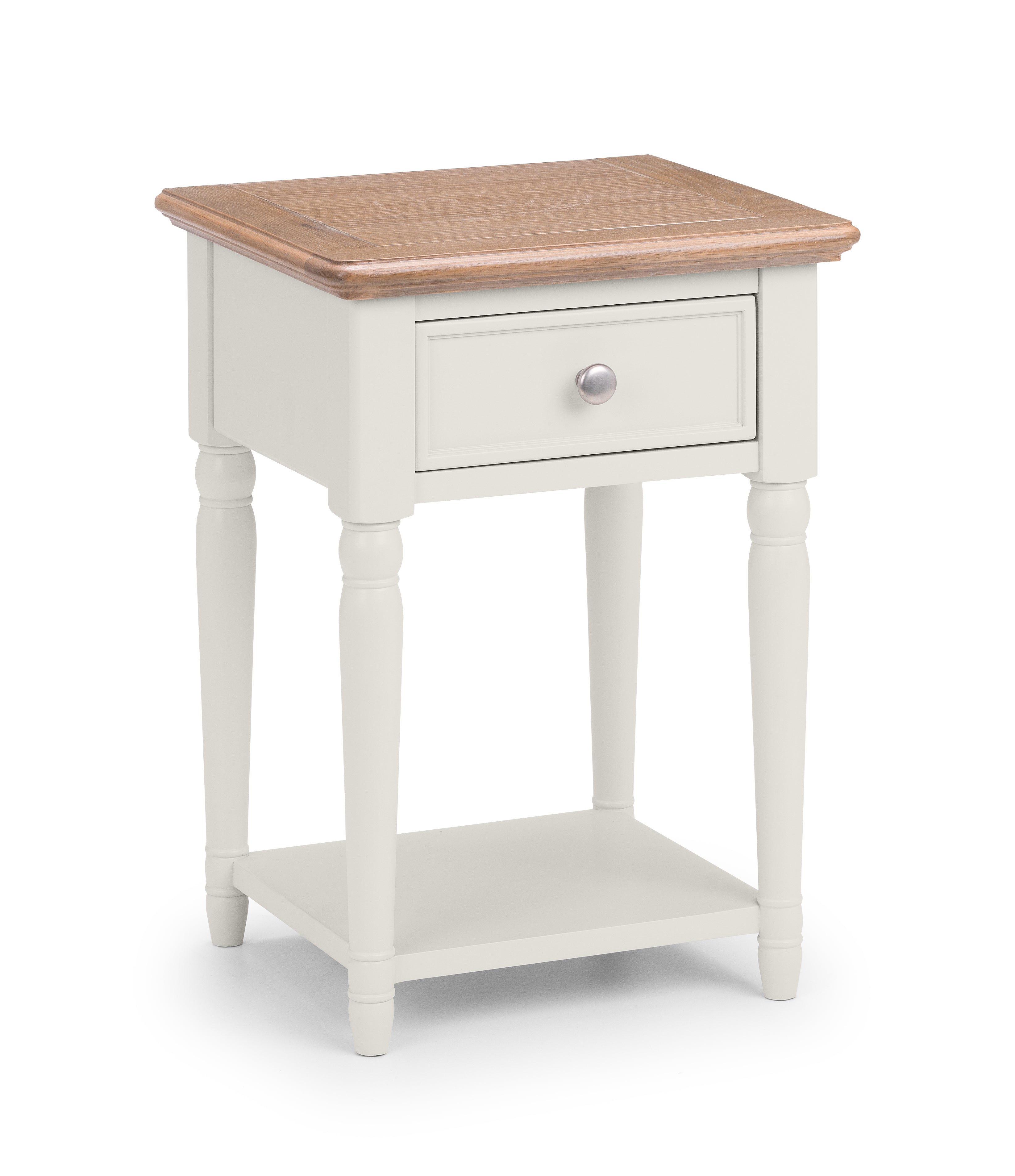 Palma 1 Drawer Lamp Table Limed Oak/Grey