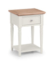 Palma 1 Drawer Lamp Table Limed Oak/Grey