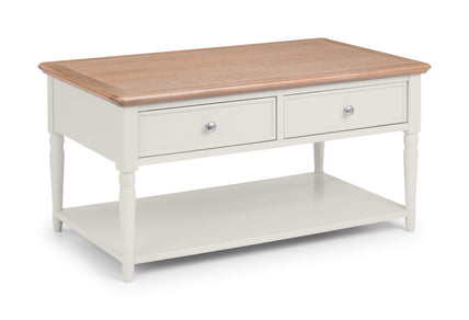 Palma 2 Drawer Coffee Table Limed Oak/Grey