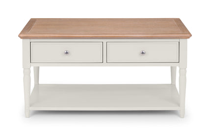 Palma 2 Drawer Coffee Table Limed Oak/Grey