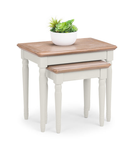 Palma Nest Of Tables Limed Oak/Grey