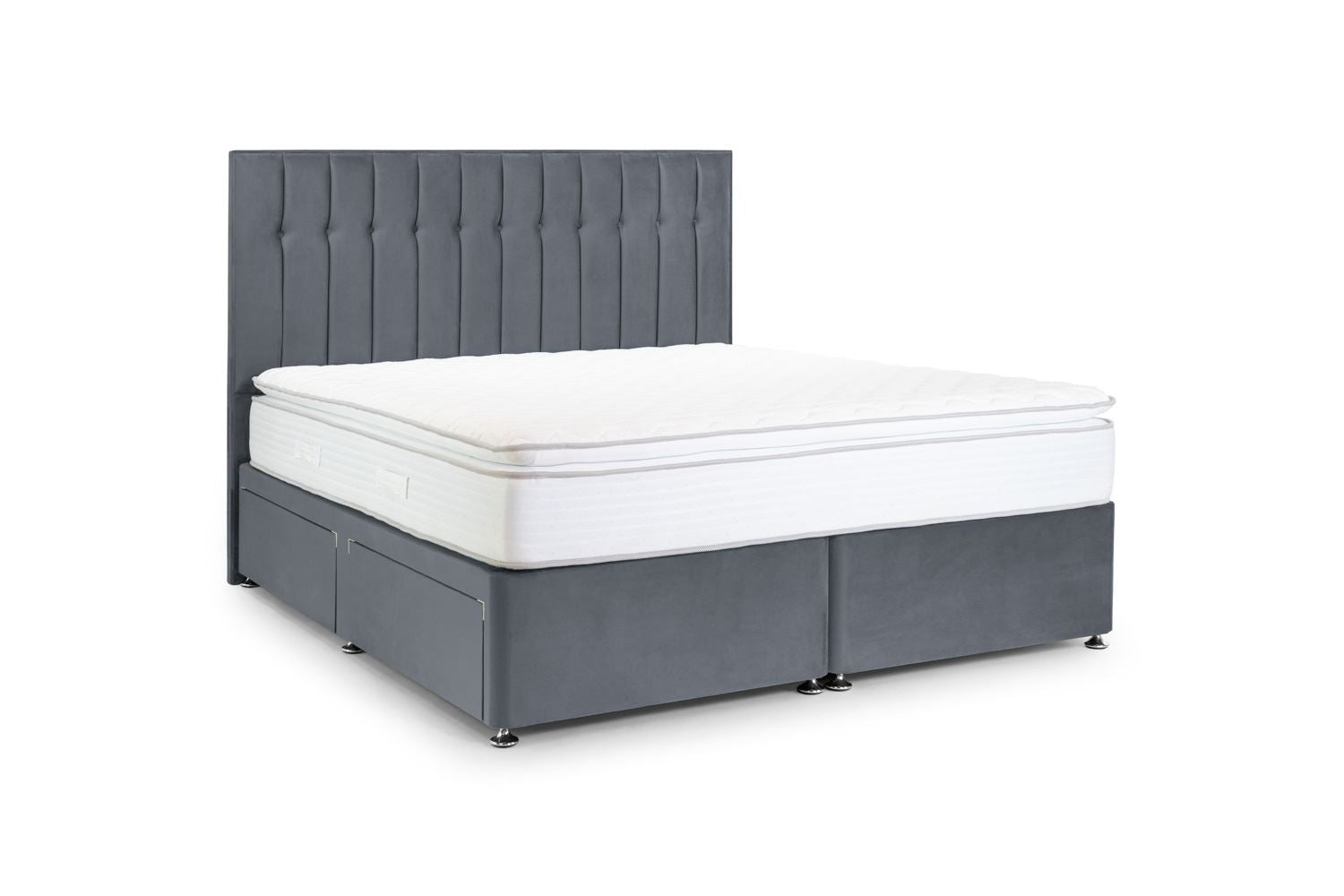 Peri 4 Drawer Bed Double Plush Steel 4 Drawers