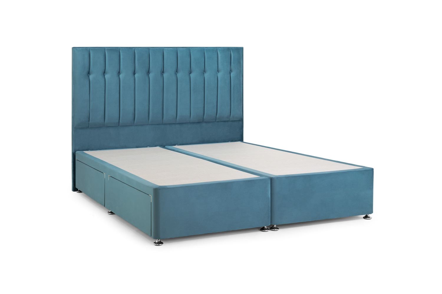 Peri 4 Drawer Bed Super King Plush Teal 4 Drawers