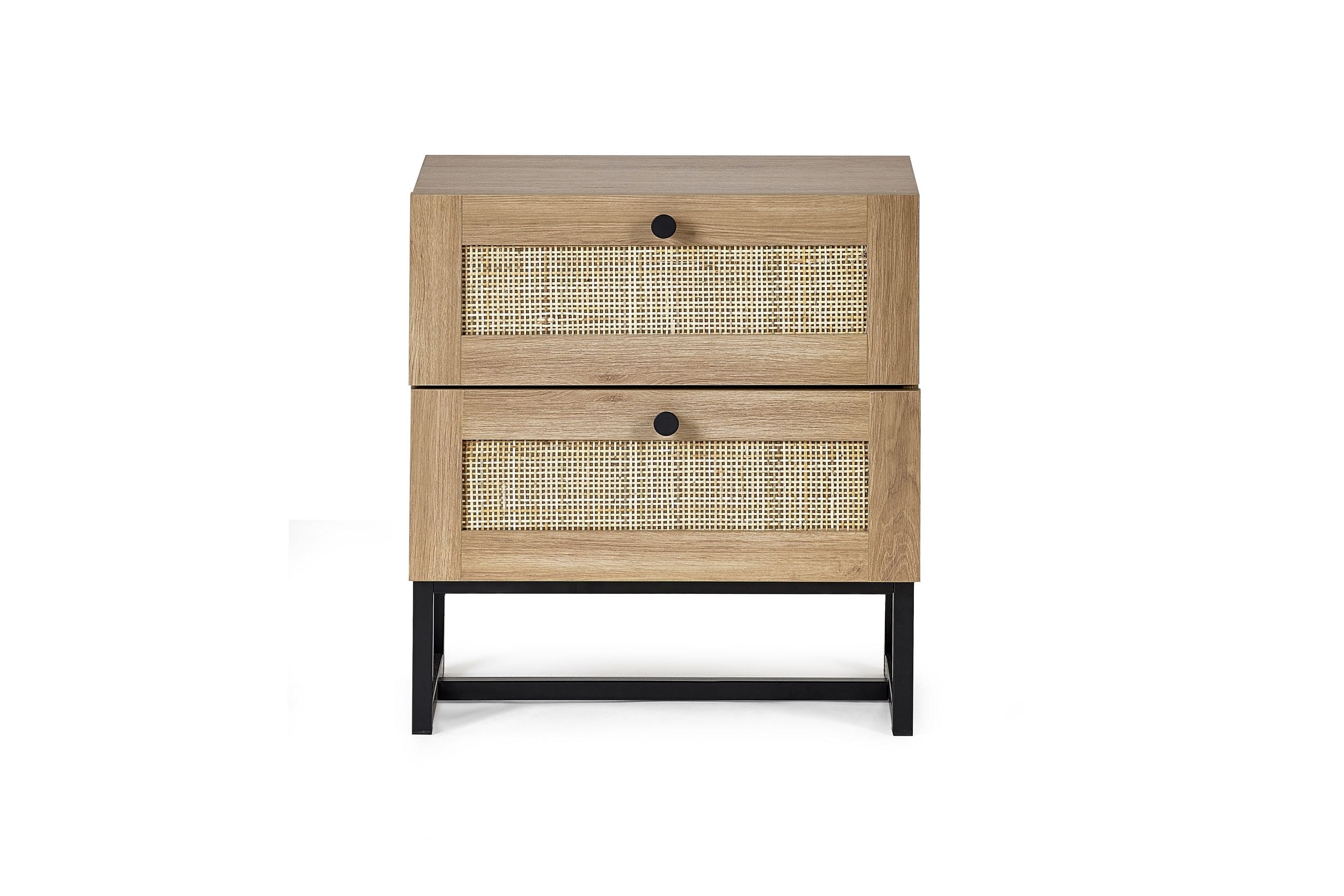 Philippa Bedside Oak 2 Drawer