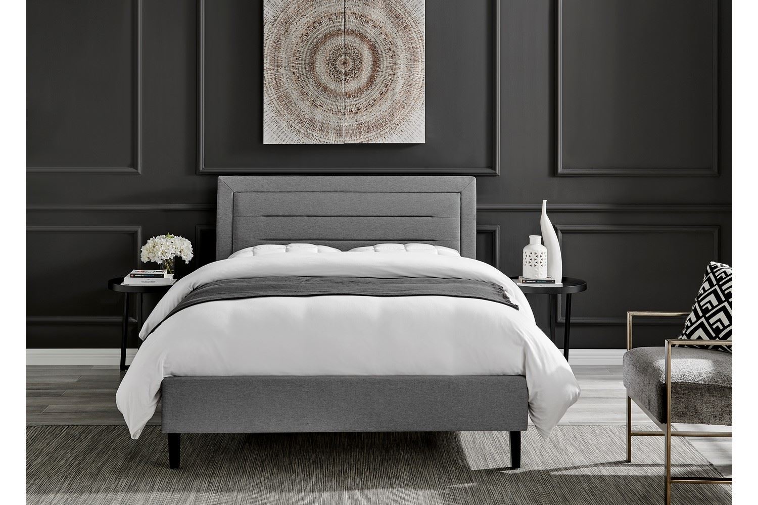 Picasso Bed Frame Double Grey