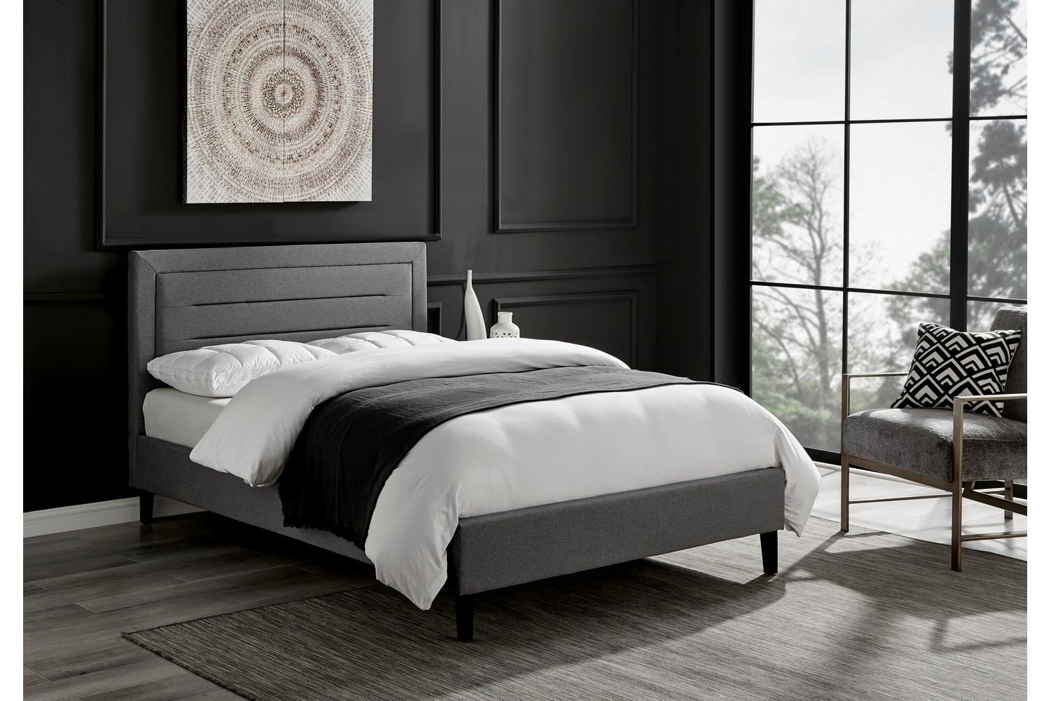 Picasso Bed Frame Double Grey