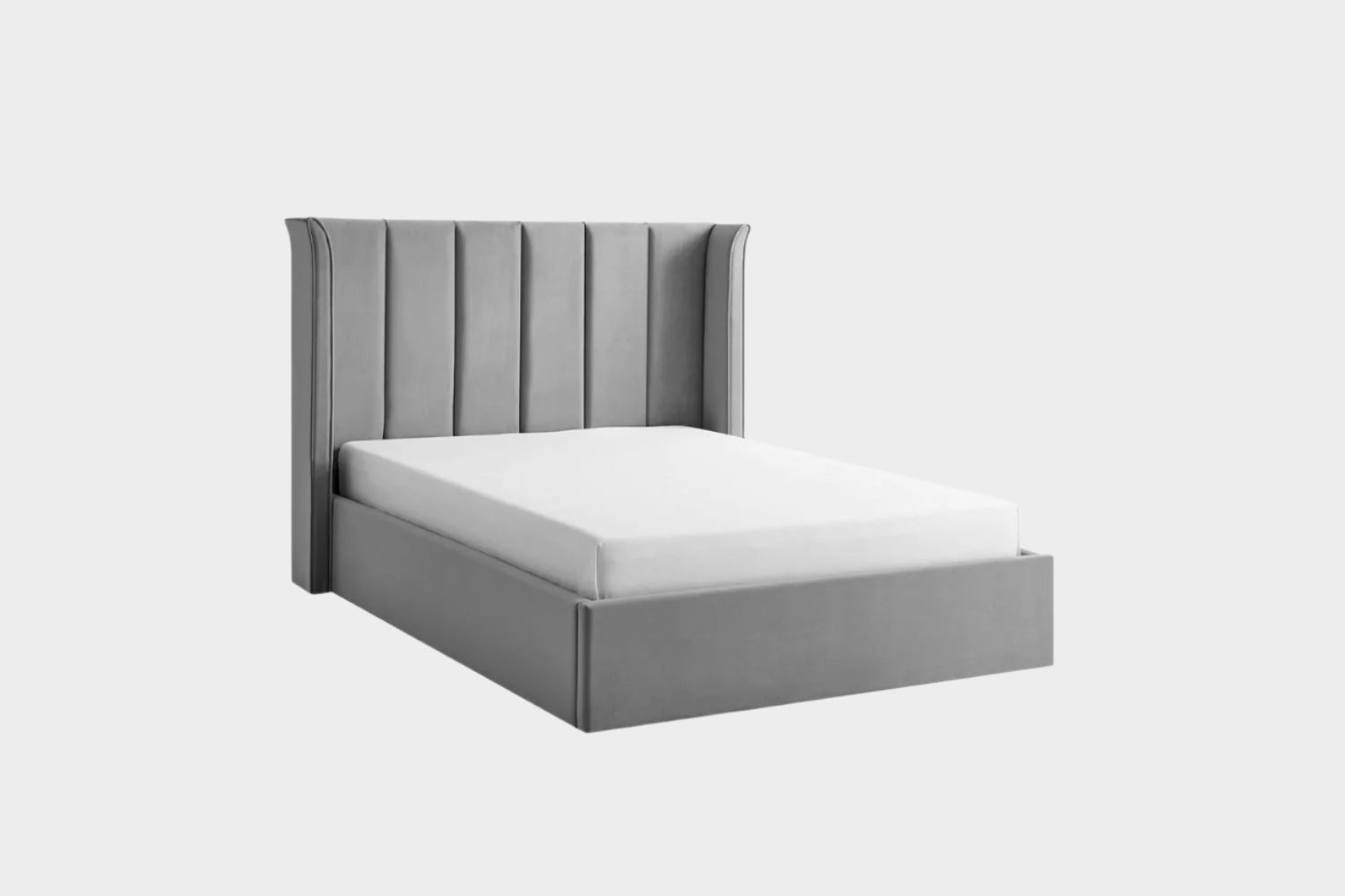 Polaris Storage Bed Frame King Silver