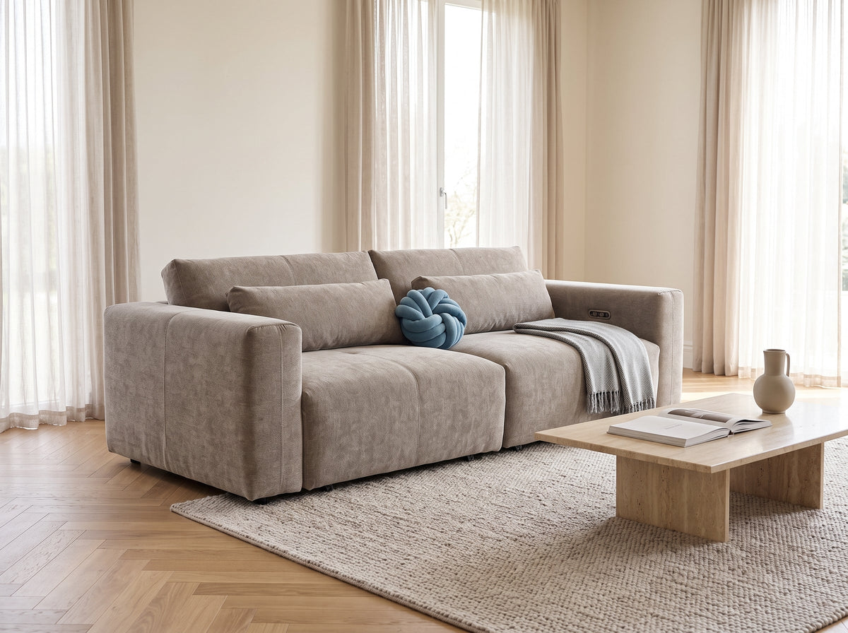 Sycamore Sofabed Beige Electric