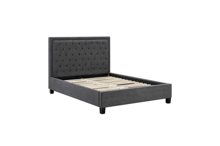 Rhea Bed Frame Double Dark Grey