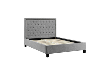 Rhea Bed Frame Double Light Grey