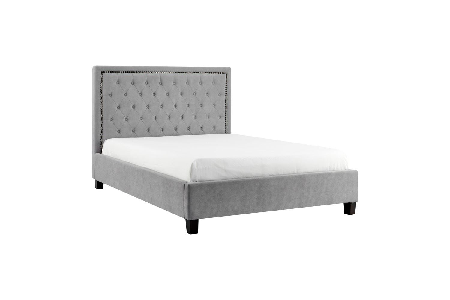 Rhea Bed Frame Double Light Grey